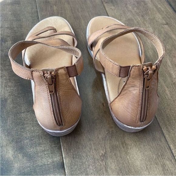 Free People Farrah Asymmetric Sandals Brown Leather EU 41 US 11 NWOB - Picture 4 of 6